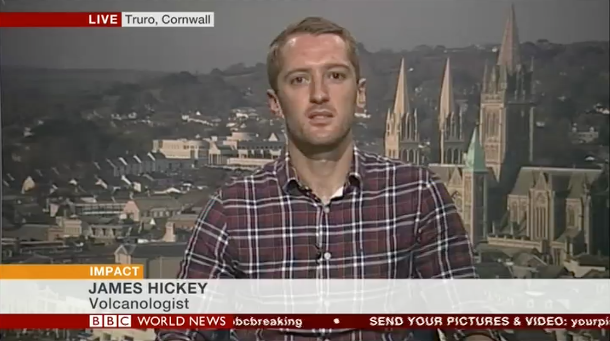 A screenshot from my live TV interview.